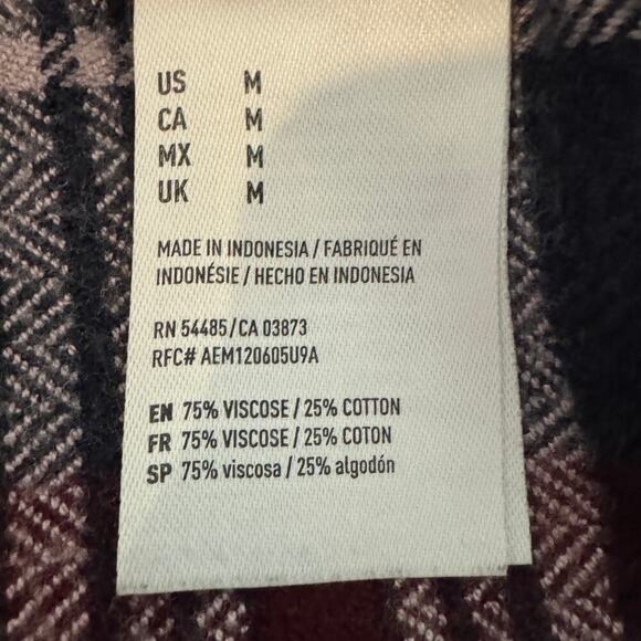 American Eagle Amazingly Soft Button Down Flannel Shirt - Slim Fit Medium - Picture 7 of 7